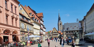 Der Marktplatz in Quedlinburg